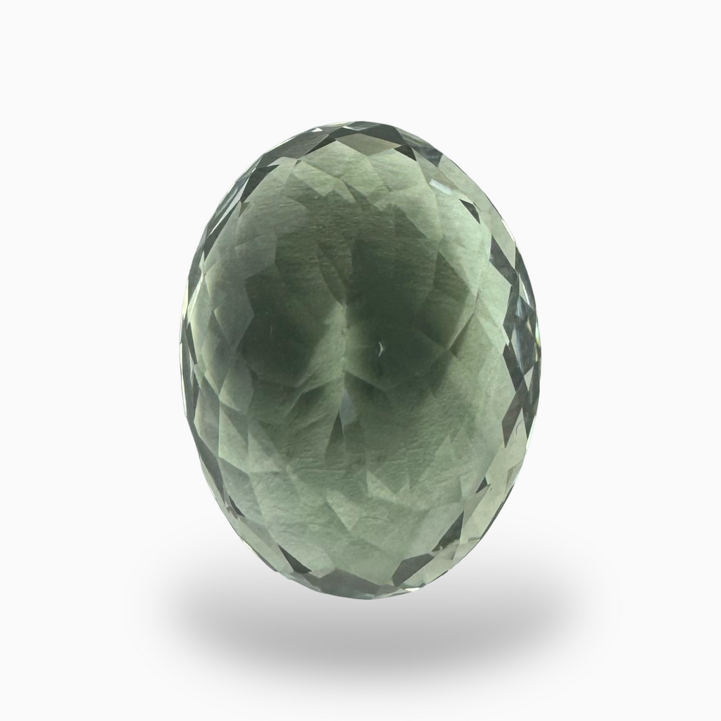 Natural Green Amethyst Stone Oval Shape 16.30 Carat Olive Color 18.3X14.1mm