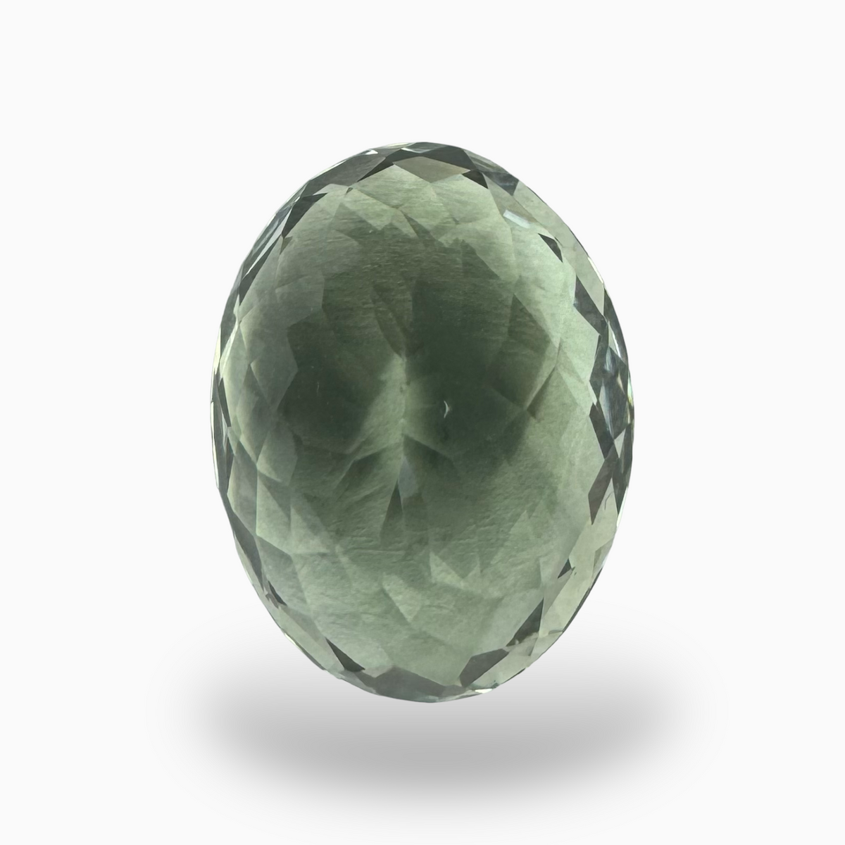 Natural Green Amethyst Stone Oval Shape 16.30 Carat Olive Color 18.3X14.1mm