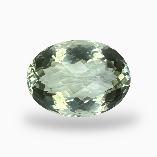 Natural Green Amethyst Stone Oval Shape 16.24 Carat Olive Color 19.4x14.4mm