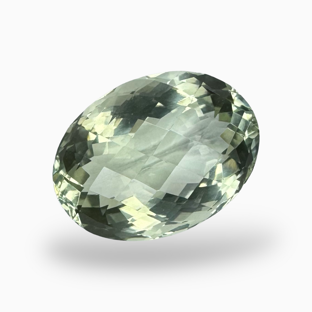 Natural Green Amethyst Stone Oval Shape 16.24 Carat Olive Color 19.4x14.4mm
