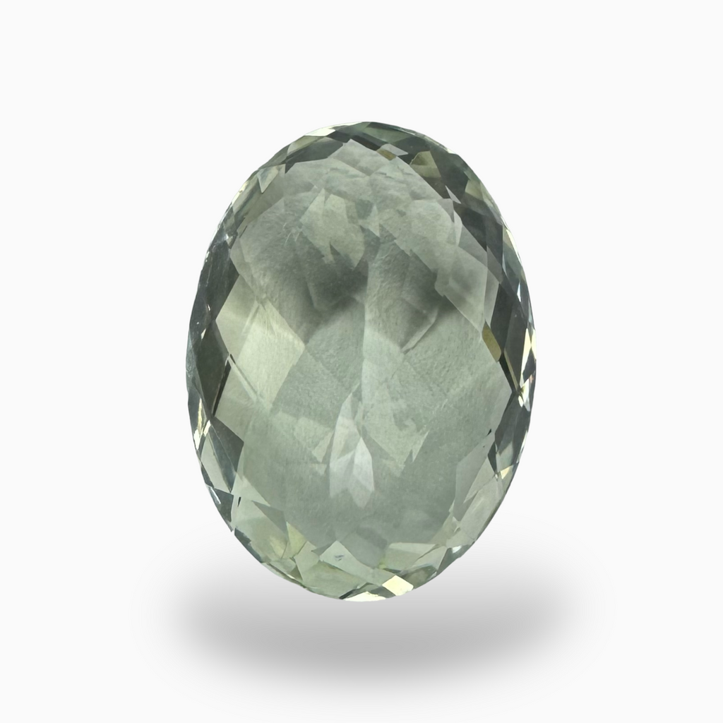 Natural Green Amethyst Stone Oval Shape 16.24 Carat Olive Color 19.4x14.4mm