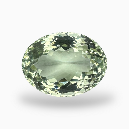 Natural Green Amethyst Stone Oval Shape 17.88 Carat Olive Color 19.2X14.5mm