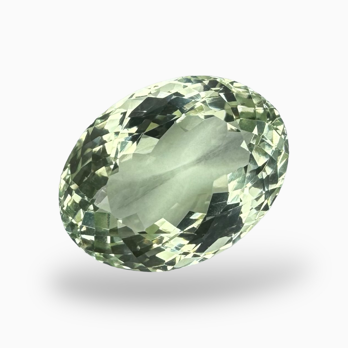 Natural Green Amethyst Stone Oval Shape 17.88 Carat Olive Color 19.2X14.5mm