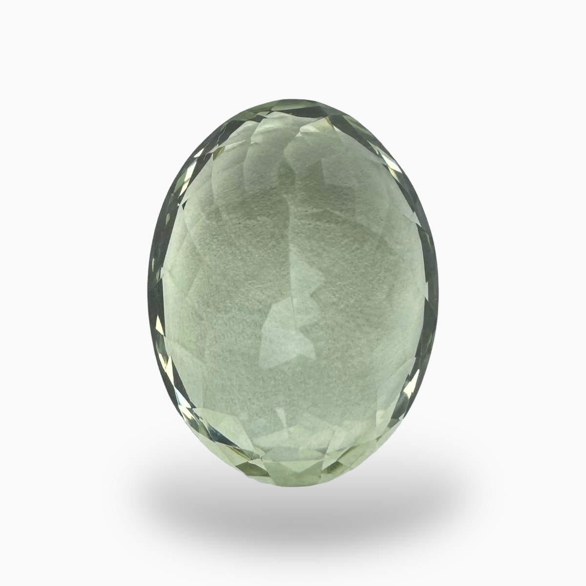 Natural Green Amethyst Stone Oval Shape 17.88 Carat Olive Color 19.2X14.5mm