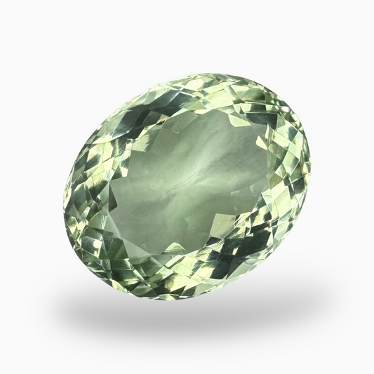 Natural Green Amethyst Stone Oval Shape 18.58 Carat Olive Color 18.7X15.1mm