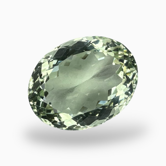 Natural Green Amethyst Stone 13.3 Carat Oval Shape Olive Color 17.5X13.7mm