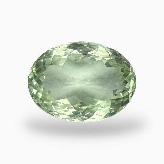 Natural Green Amethyst Stone 21.23 Carat Oval Shape Olive Color 20X15mm