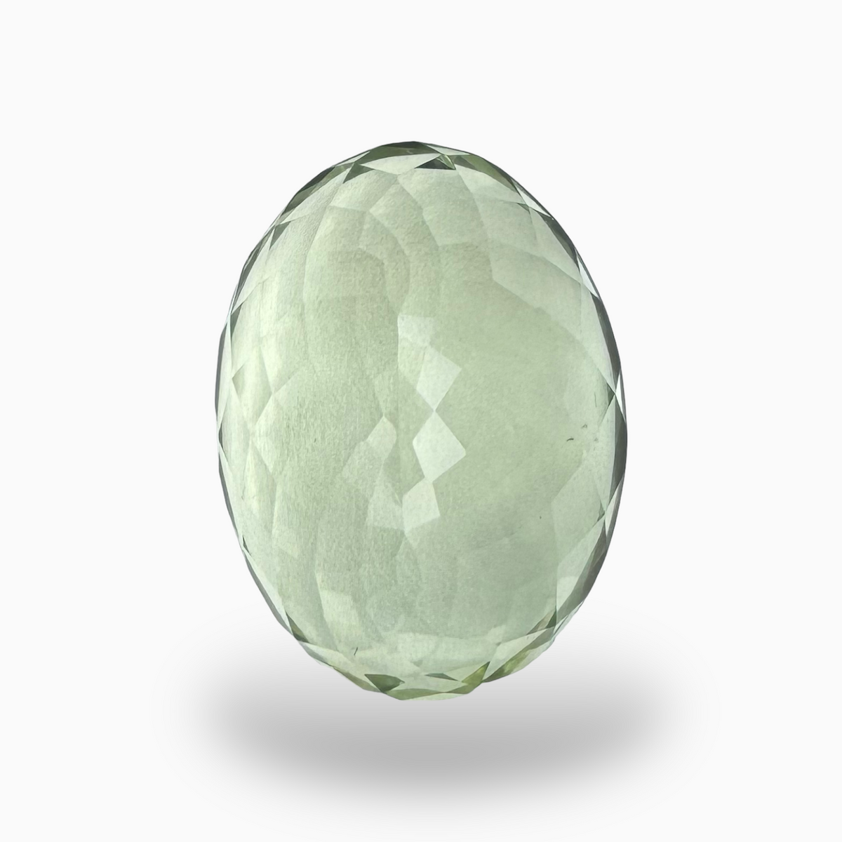 Natural Green Amethyst Stone 21.23 Carat Oval Shape Olive Color 20X15mm