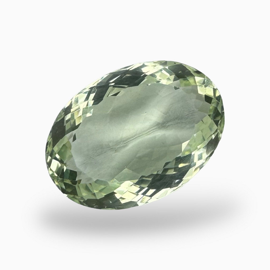 Natural Green Amethyst Stone 14.72 Carat Oval Shape Olive Color 19X14mm