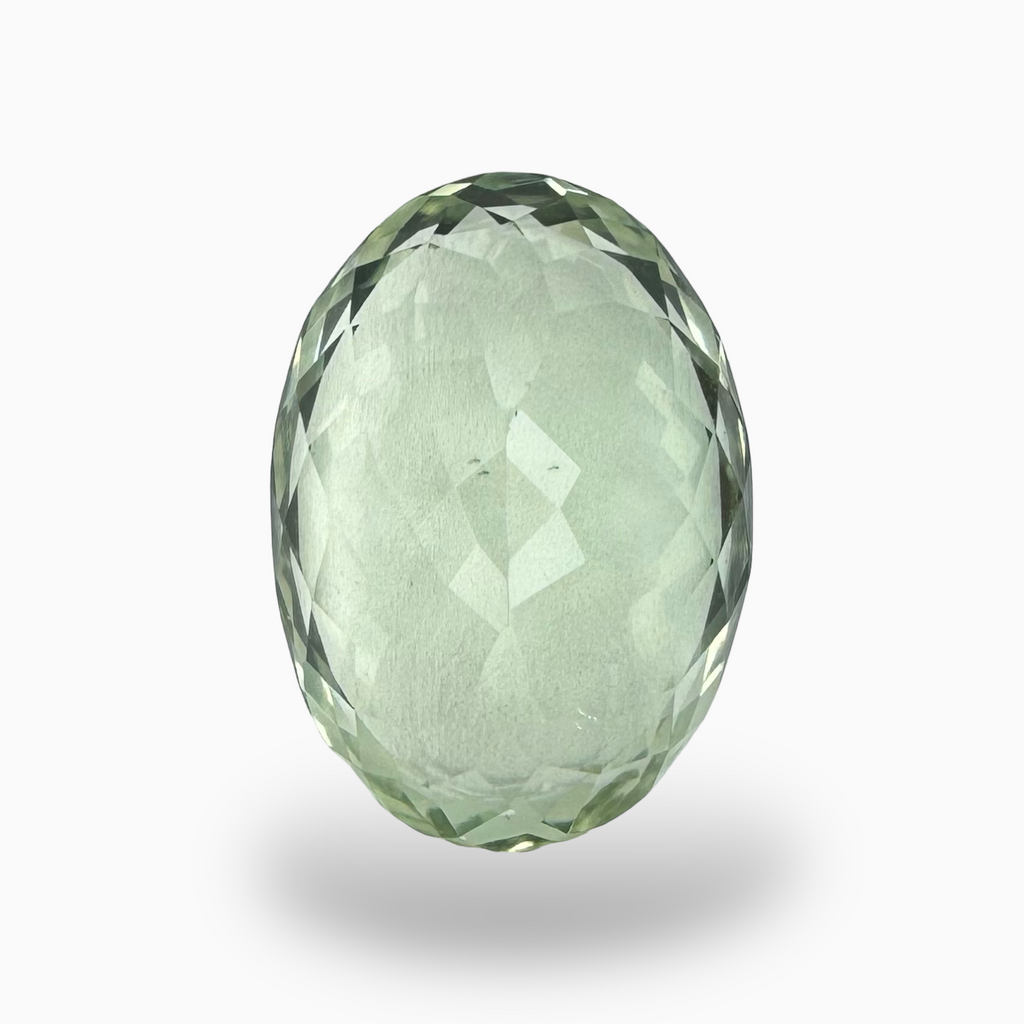 Natural Green Amethyst Stone 14.72 Carat Oval Shape Olive Color 19X14mm