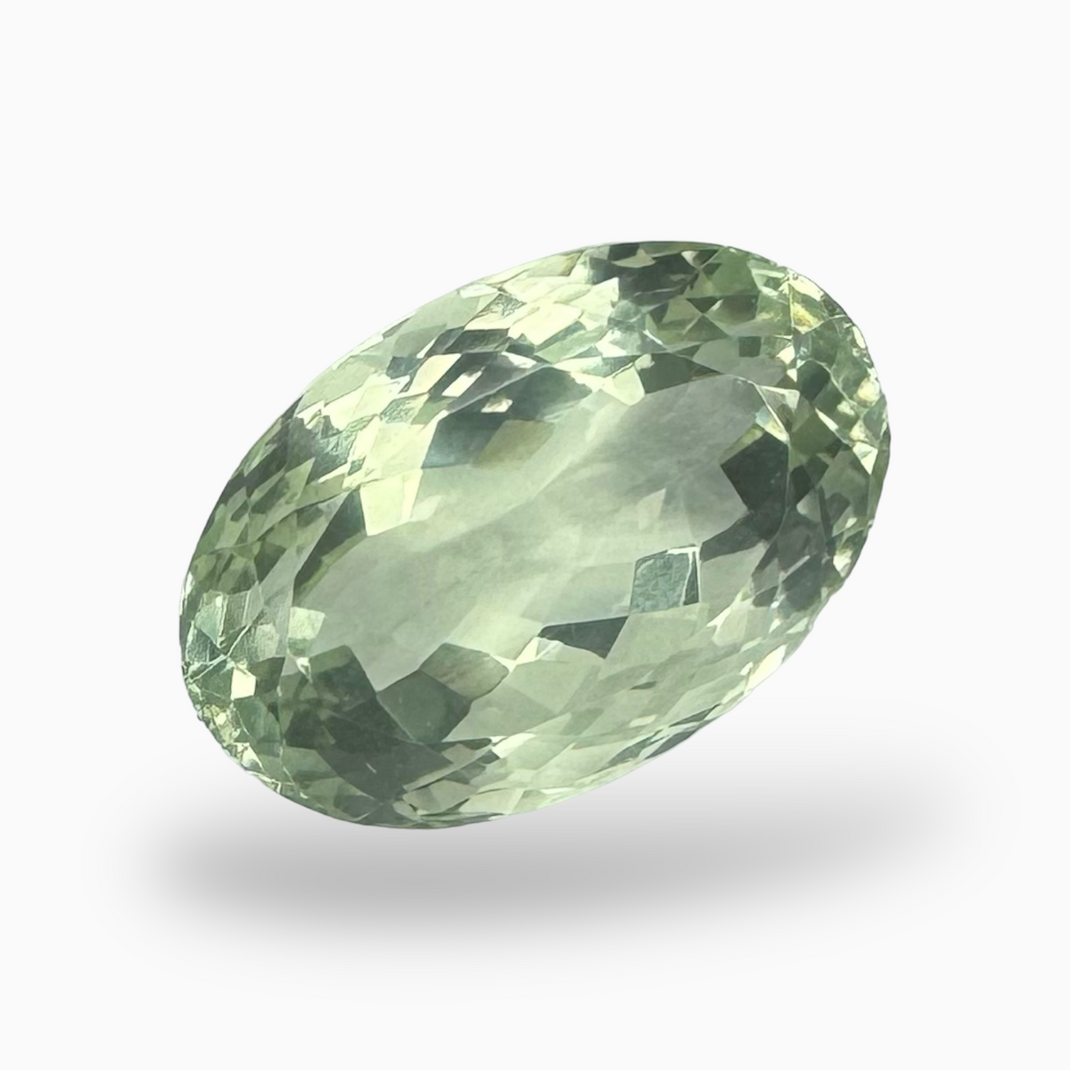 Natural Green Amethyst Stone 12.76 Carat Oval Shape Olive Color 17.3X11.5mm