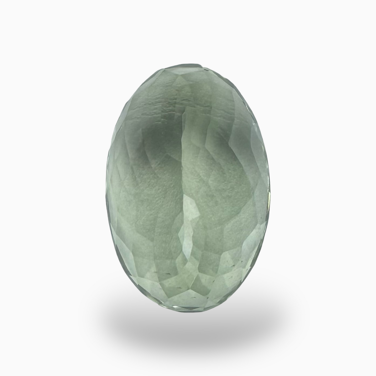 Natural Green Amethyst Stone 12.76 Carat Oval Shape Olive Color 17.3X11.5mm