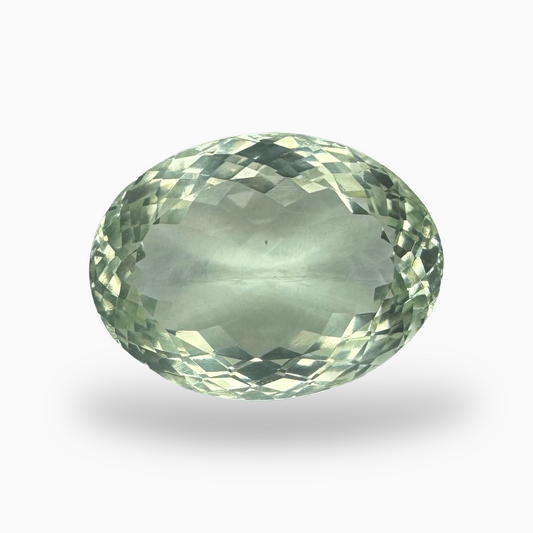 Natural Green Amethyst Stone 21.86 Carat Oval Shape Olive Color 21X15.8mm