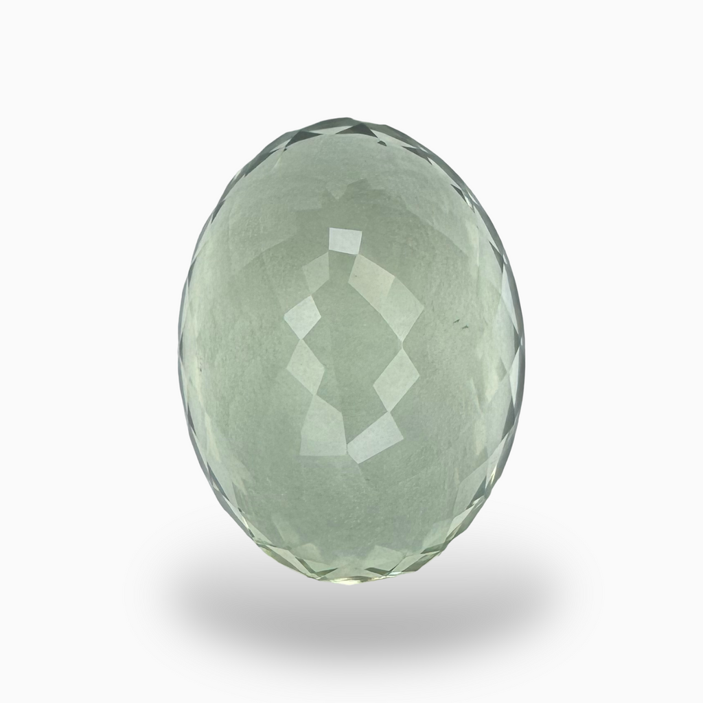 Natural Green Amethyst Stone 21.86 Carat Oval Shape Olive Color 21X15.8mm