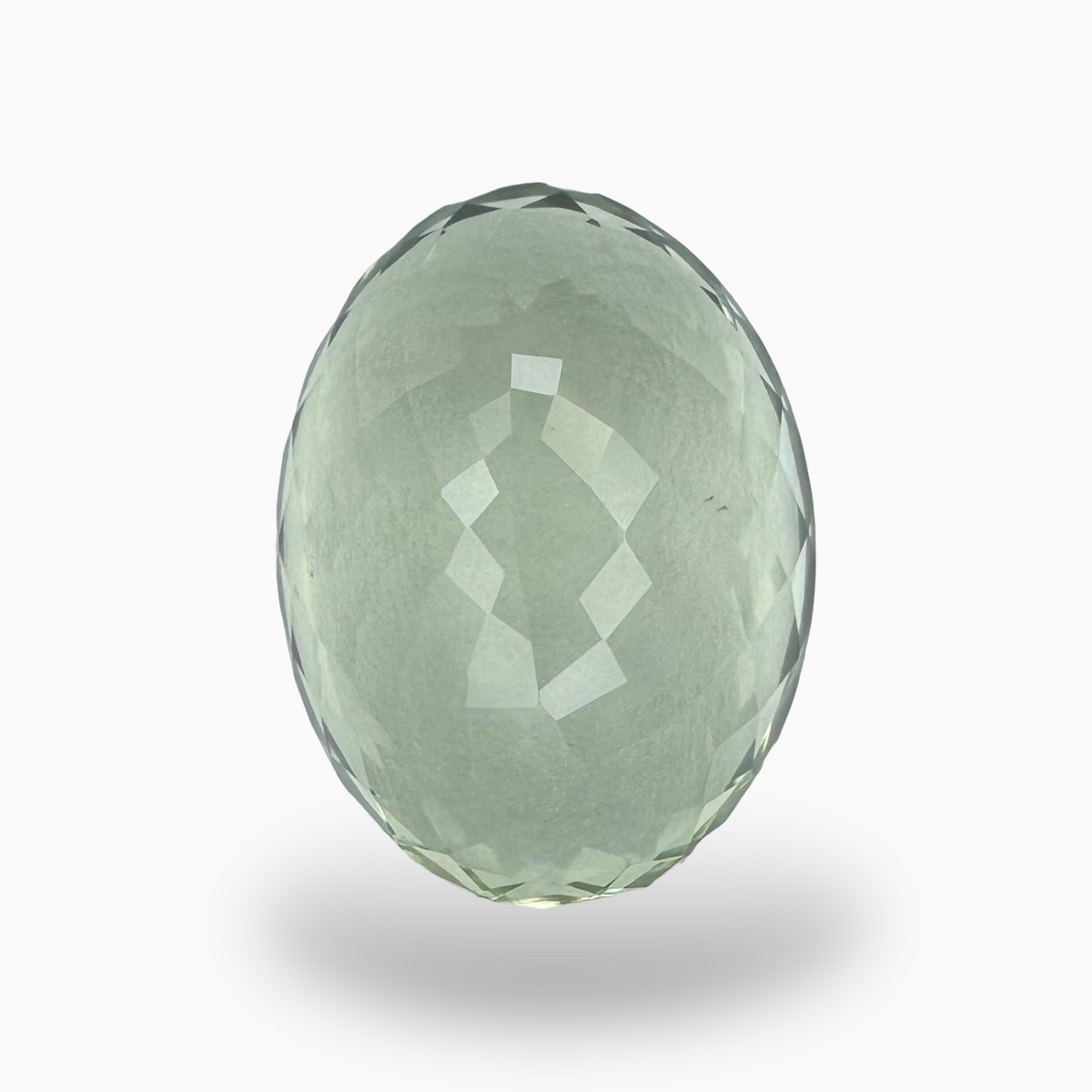 Natural Green Amethyst Stone 21.86 Carat Oval Shape Olive Color 21X15.8mm