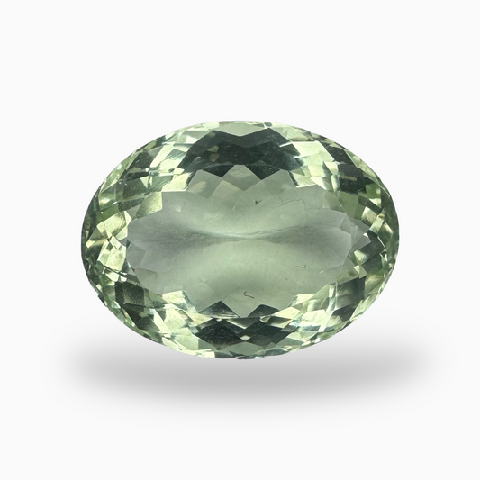 Natural Green Amethyst Stone 19.19 Carat Oval Shape Olive Color 19.7X14.7mm