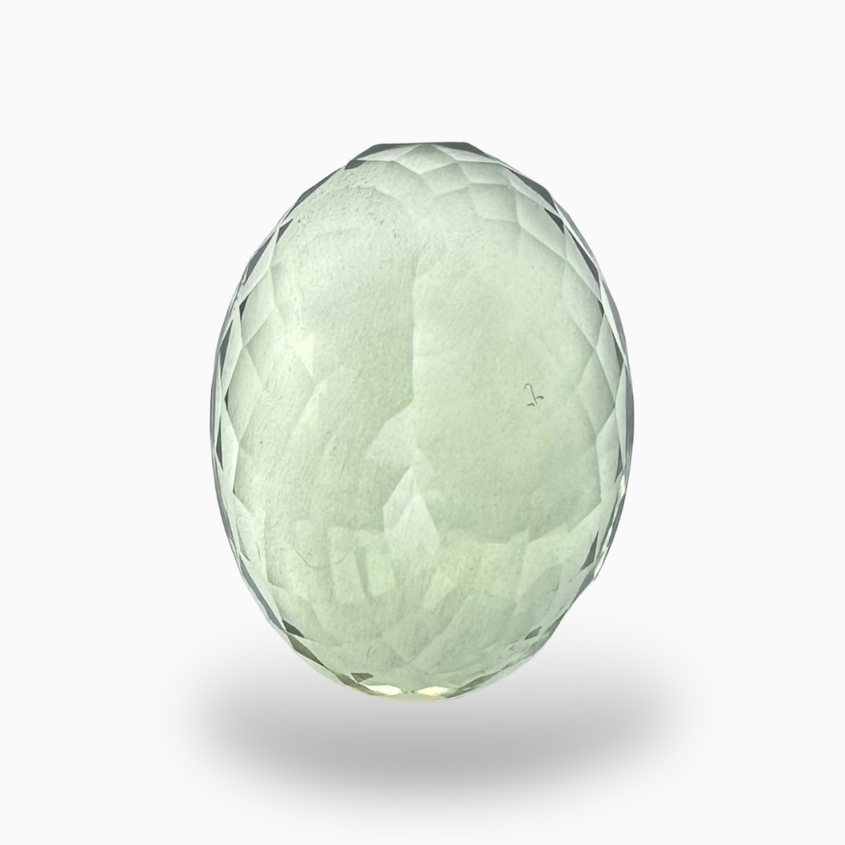 Natural Green Amethyst Stone 19.19 Carat Oval Shape Olive Color 19.7X14.7mm