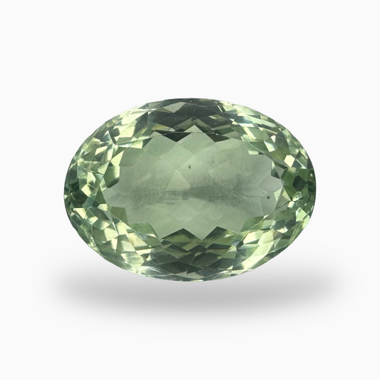 Natural Green Amethyst Stone 13.30 Carat Oval Shape Olive Color 17.5x13mm