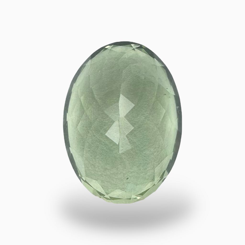 Natural Green Amethyst Stone 13.30 Carat Oval Shape Olive Color 17.5x13mm