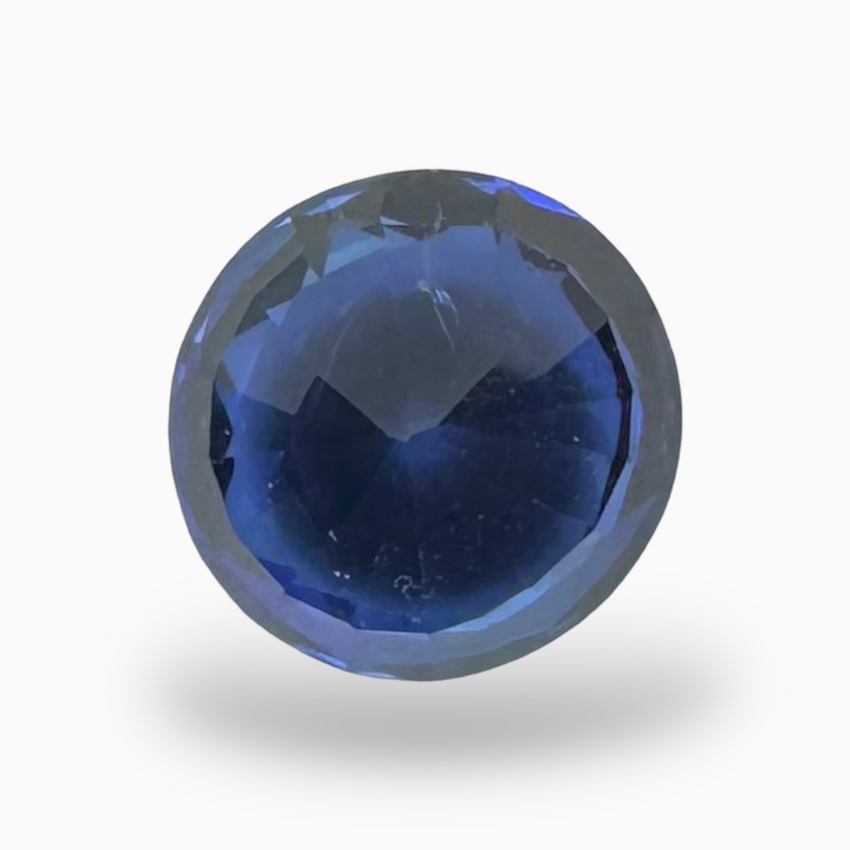 Natural Blue Sapphire Stone 3.19 carats Round Shape 8.36X8.53mm IDL Certified