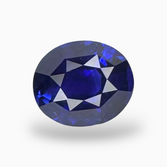 Natural Blue Sapphire Stone 3.69 carats Oval Shape 9.61X8.18mm IDL Certified