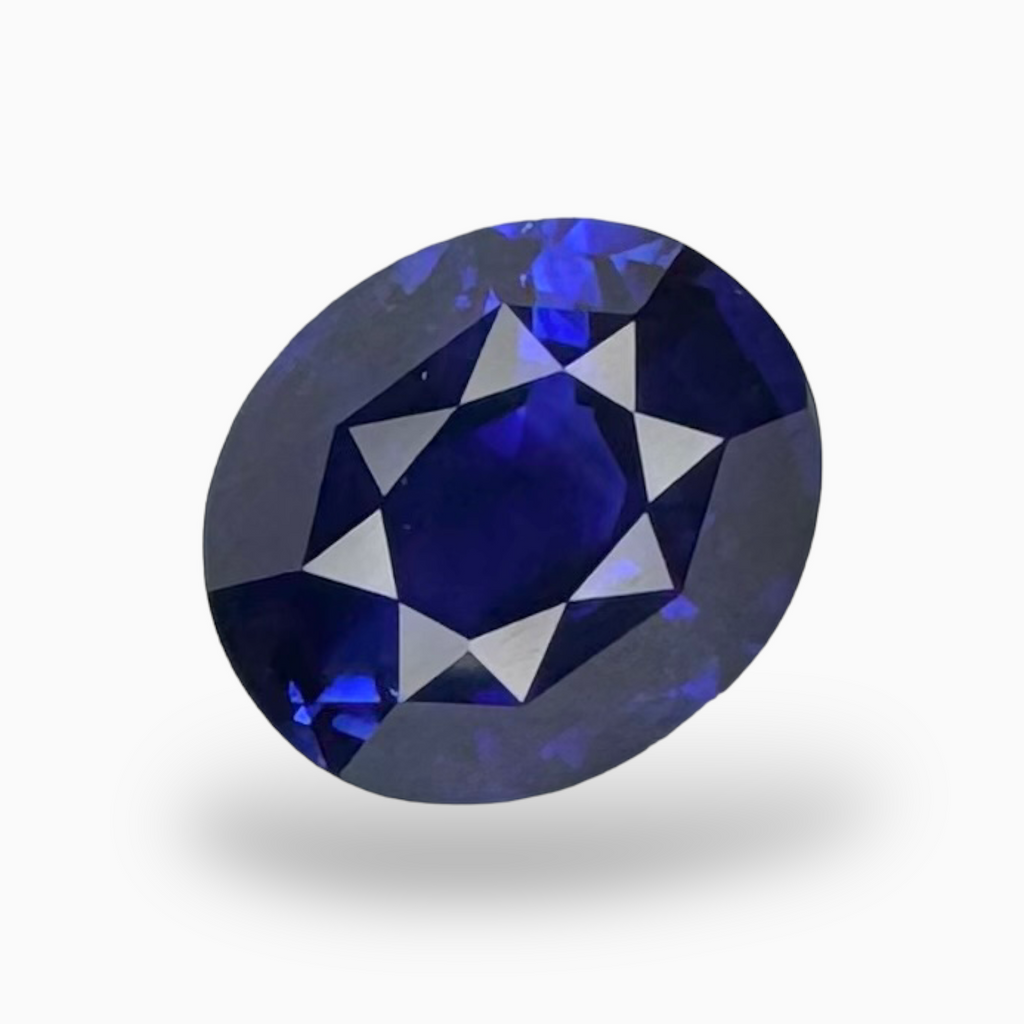 Natural Blue Sapphire Stone 3.69 carats Oval Shape 9.61X8.18mm IDL Certified