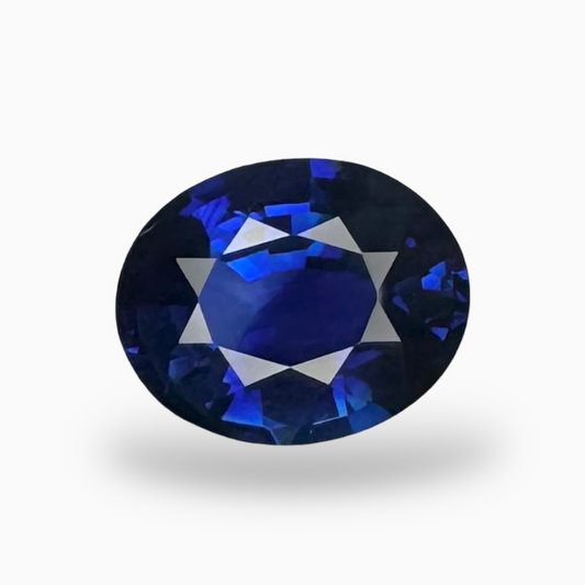 Natural Blue Sapphire Stone 5.02 carats Oval Shape 12.14X9.69mm IDL Certified