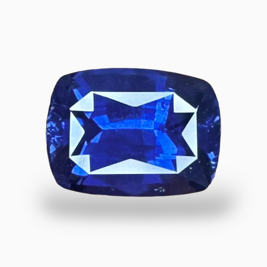 Natural Blue Sapphire Stone 3.21 carats Cushion Shape 9.23X6.78mm IDL Certified