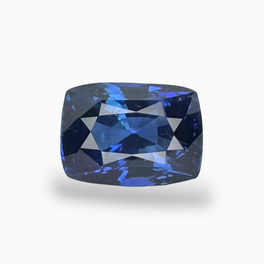 Natural Blue Sapphire Stone 3.18 Carats Cushion 9.03X6.67mm IDL Certified