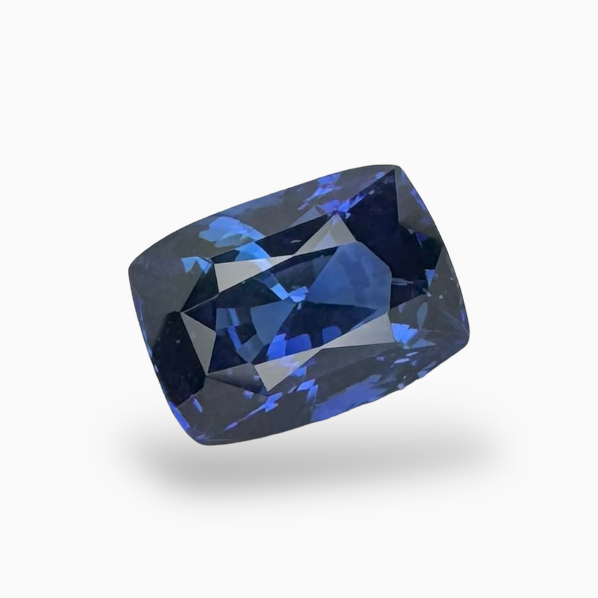 Natural Blue Sapphire Stone 3.18 Carats Cushion 9.03X6.67mm IDL Certified