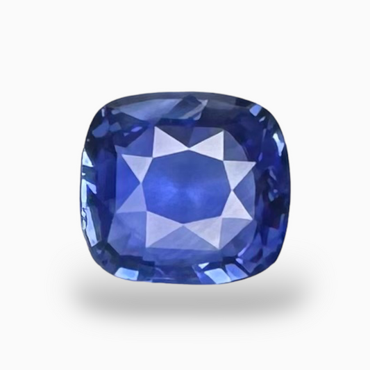 Natural Blue Sapphire Stone 3.14 Carats Cushion 8.88X6.06mm IDL Certified