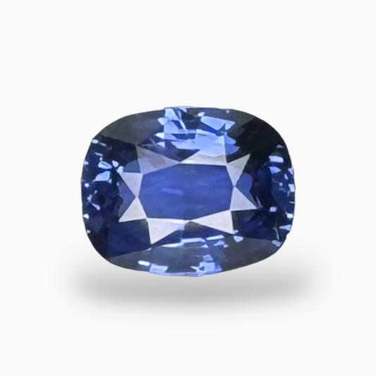 Natural Blue Sapphire Stone 3.55 Carats Cushion 9.48X7.43mm IDL Certified