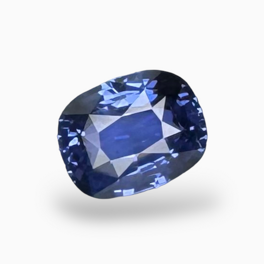 Natural Blue Sapphire Stone 3.55 Carats Cushion 9.48X7.43mm IDL Certified