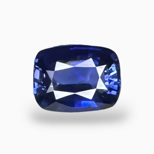 Natural Blue Sapphire Stone 3.79 Carats Cushion Shape 10.35X7.93mm IDL Certified