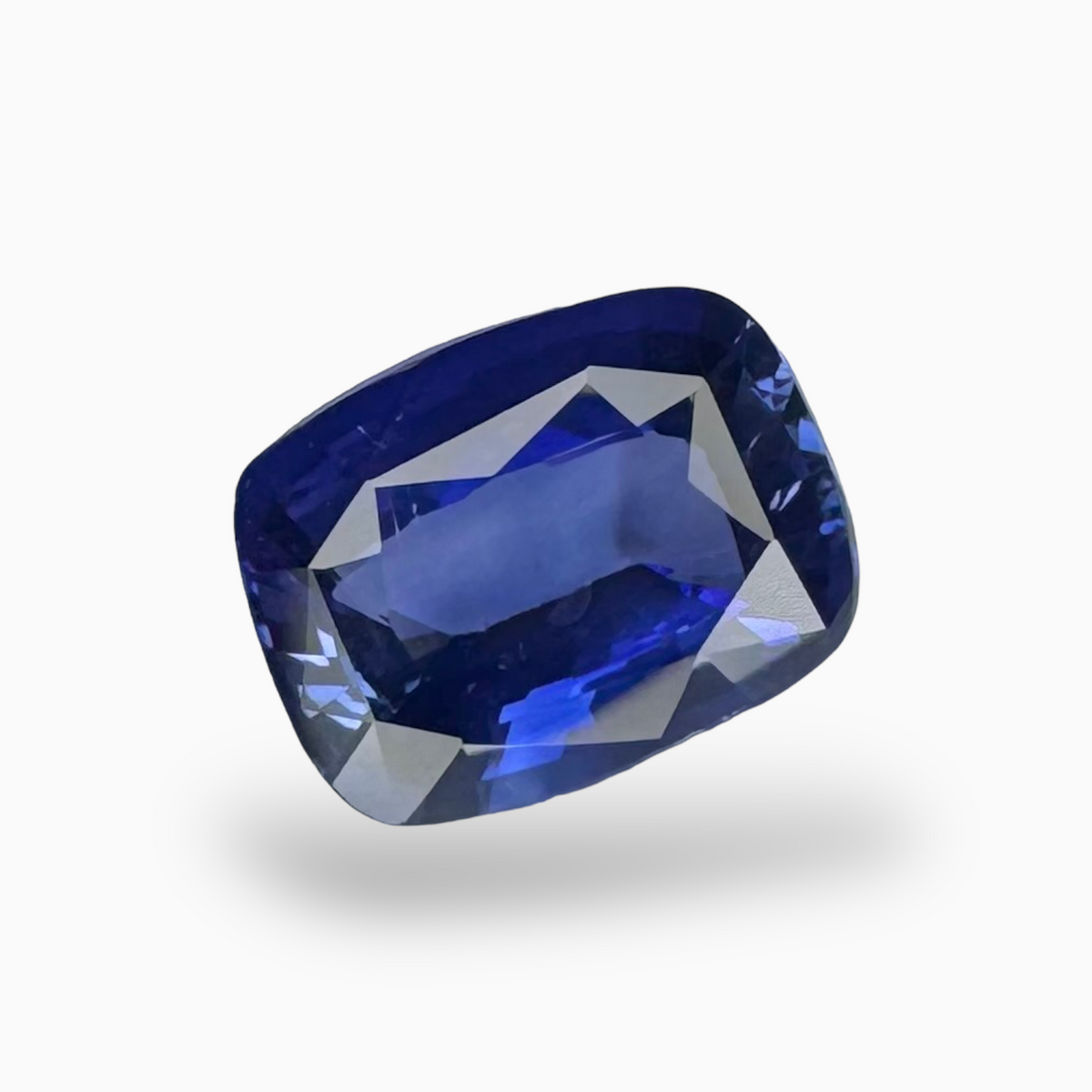 Natural Blue Sapphire Stone 3.79 Carats Cushion Shape 10.35X7.93mm IDL Certified