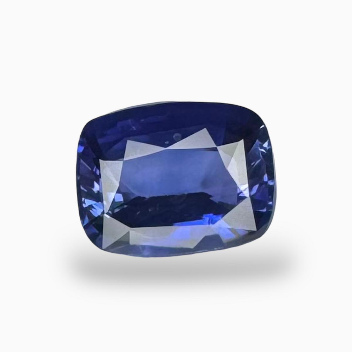 Natural Blue Sapphire Stone 3.79 Carats Cushion Shape 10.35X7.93mm IDL Certified