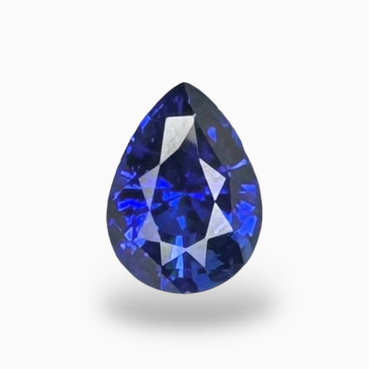 Natural Blue Sapphire Stone 2.60 Carats Pear Shape 9.70X7.18mm IDL Certified