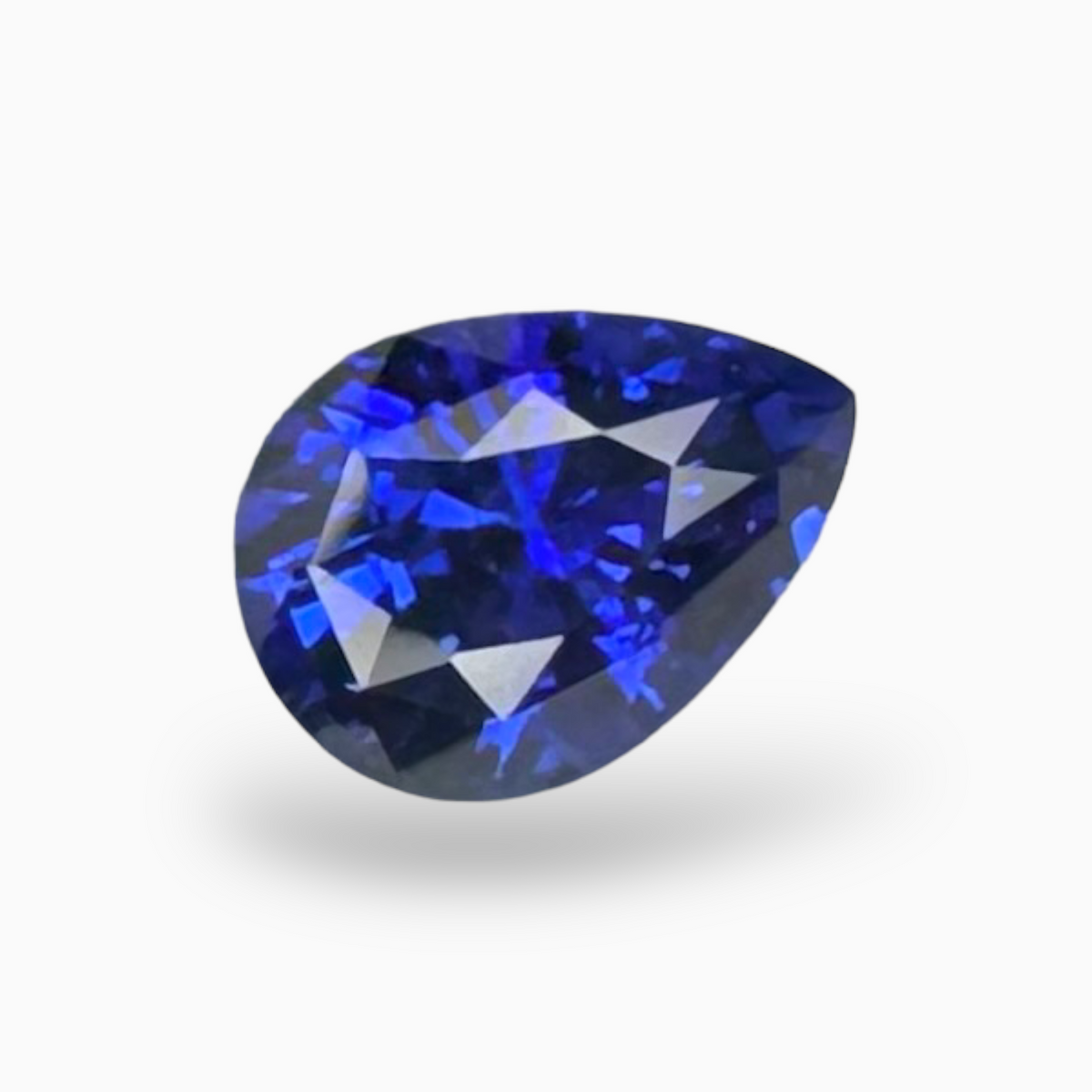 Natural Blue Sapphire Stone 2.60 Carats Pear Shape 9.70X7.18mm IDL Certified
