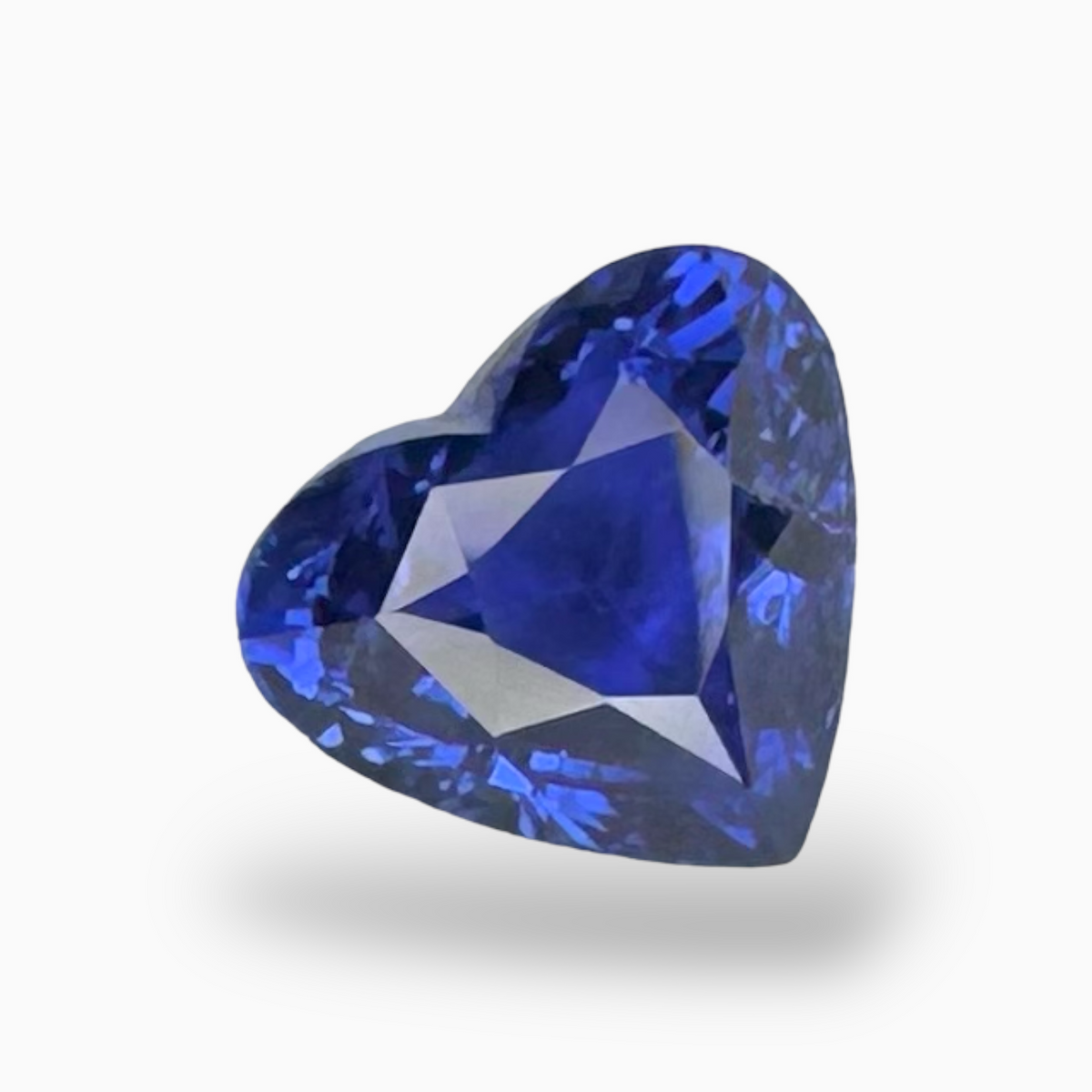 Natural Blue Sapphire Stone 3.13 Carats Heart Shape 7.96X9.04mm IDL Certified
