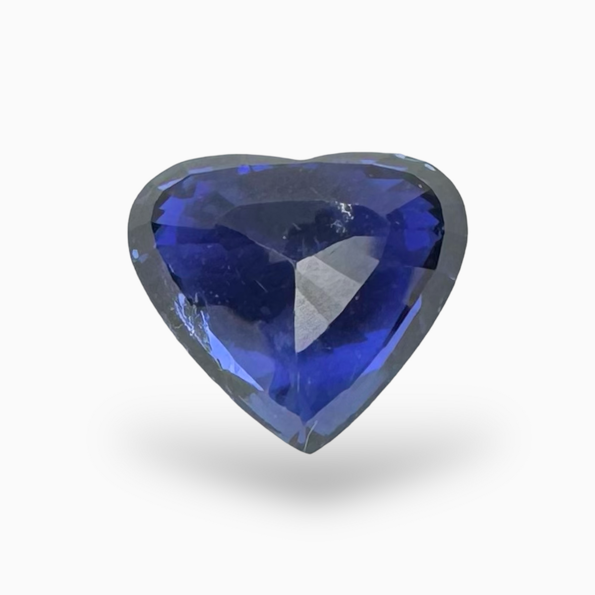 Natural Blue Sapphire Stone 3.13 Carats Heart Shape 7.96X9.04mm IDL Certified