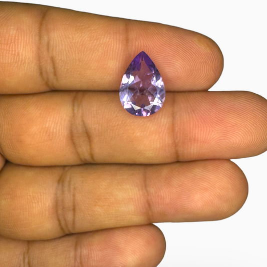 Natural Pink Amethyst Stone 4.35 Carats Pear Shape Cut 15X10mm