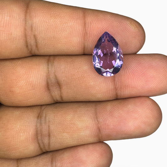 Natural Purple Amethyst Stone 5.19 Carats Pear Shape Cut 15X10mm