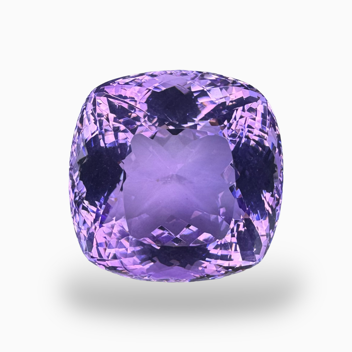 Natural Purple Amethyst Stone 96.12 Carats Cushion Shape Cut 28X28mm