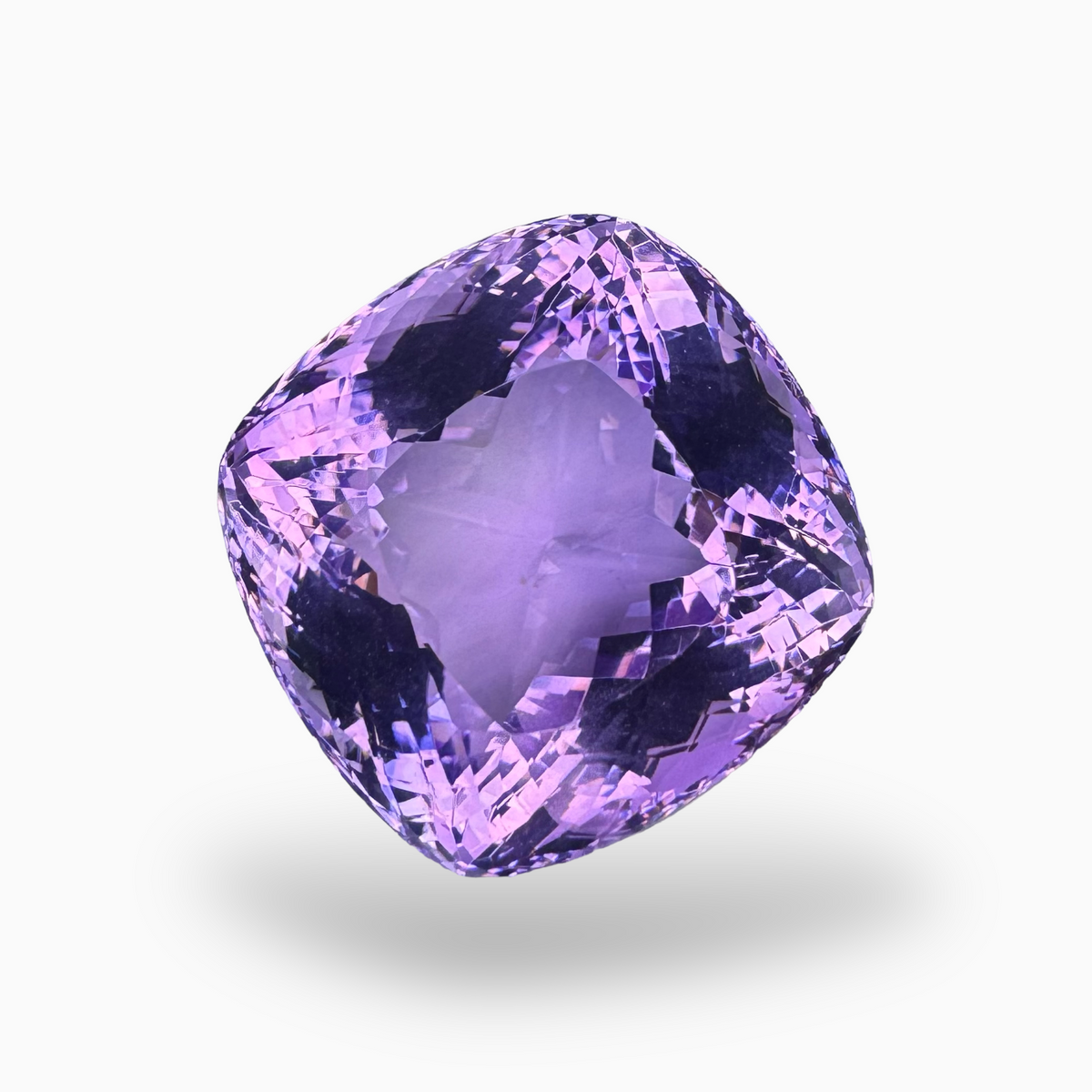 Natural Purple Amethyst Stone 96.12 Carats Cushion Shape Cut 28X28mm