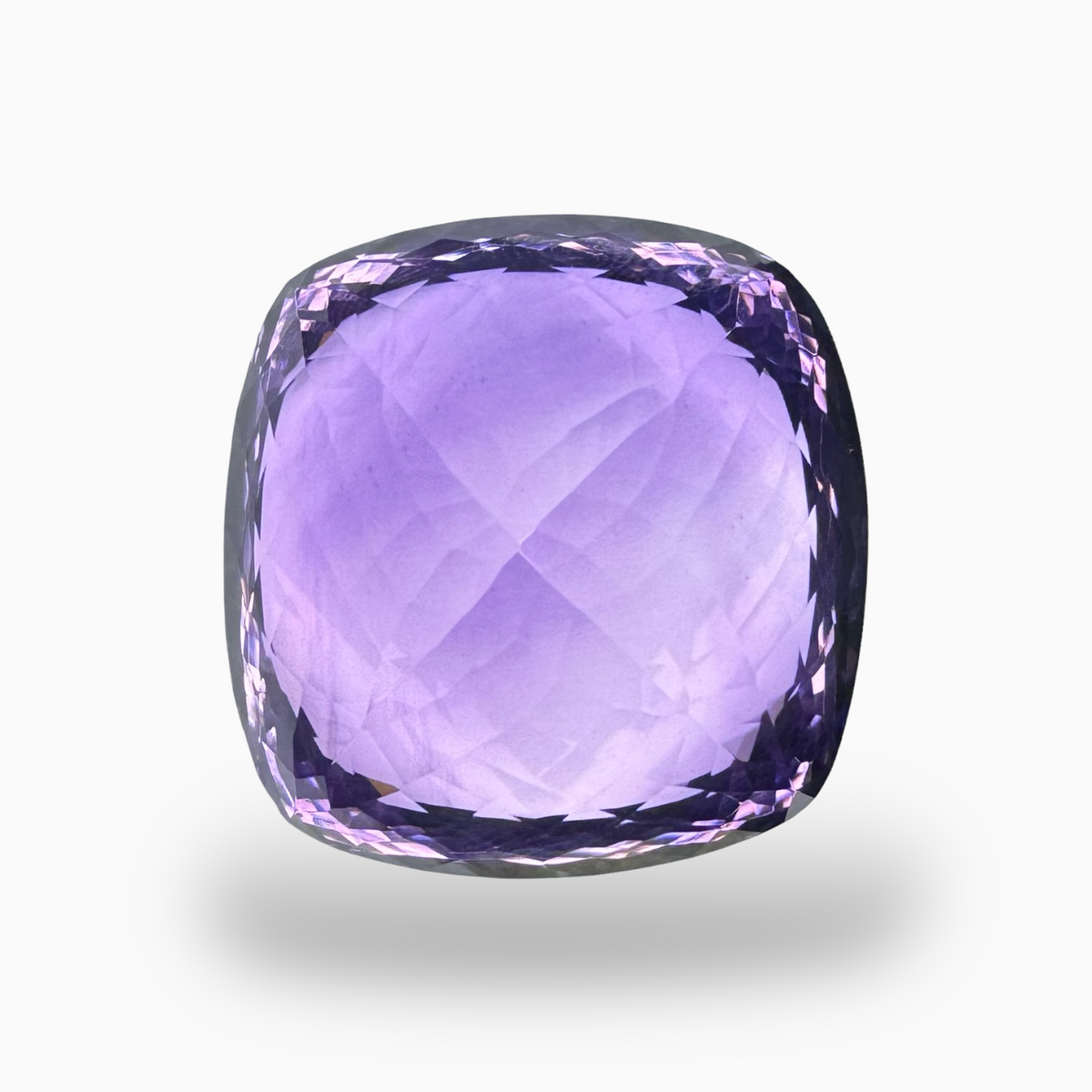 Natural Purple Amethyst Stone 96.12 Carats Cushion Shape Cut 28X28mm
