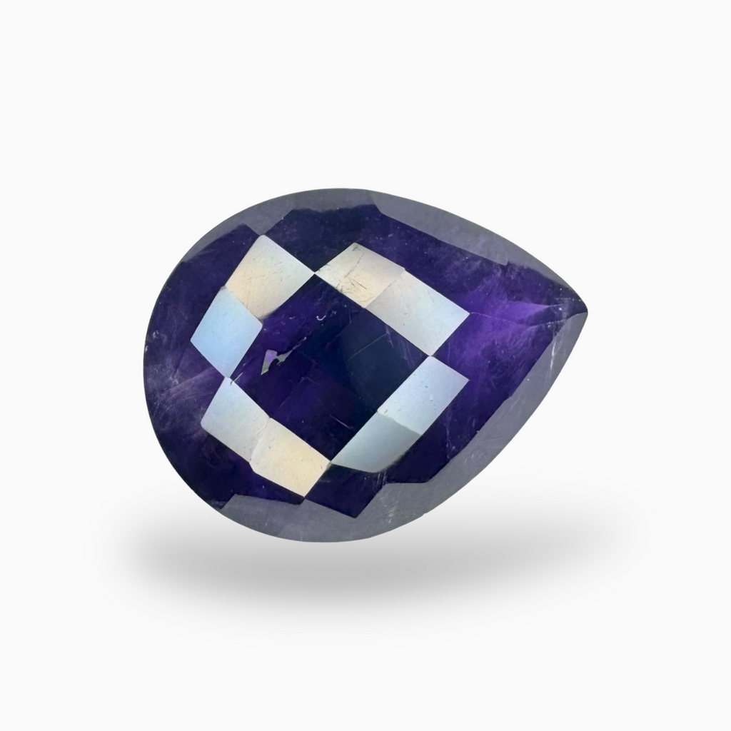 Natural Purple Amethyst Stone 15.6 Carats Pear Shape Cut 20X15mm