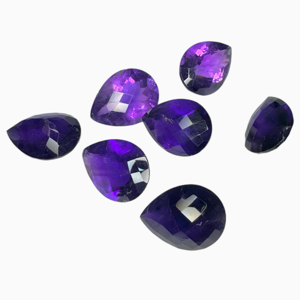 Natural Purple Amethyst Stone 15.6 Carats Pear Shape Cut 20X15mm