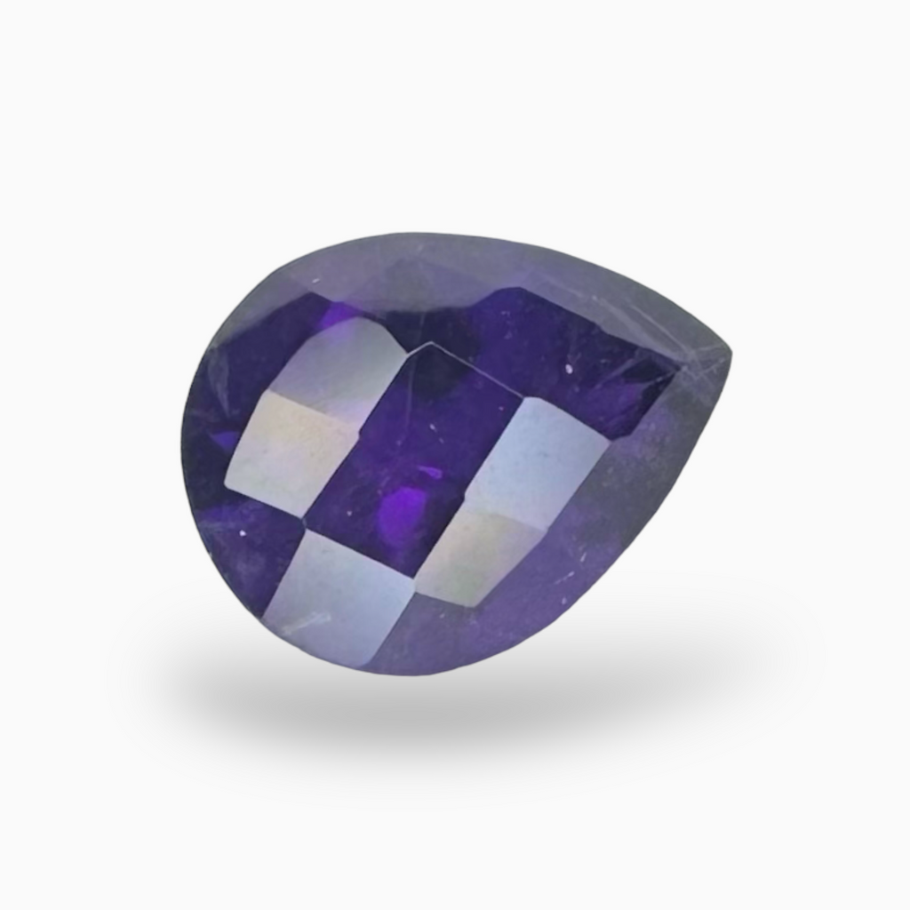 Natural Purple Amethyst Stone 2.21 Carats Pear Shape Cut 10X8mm