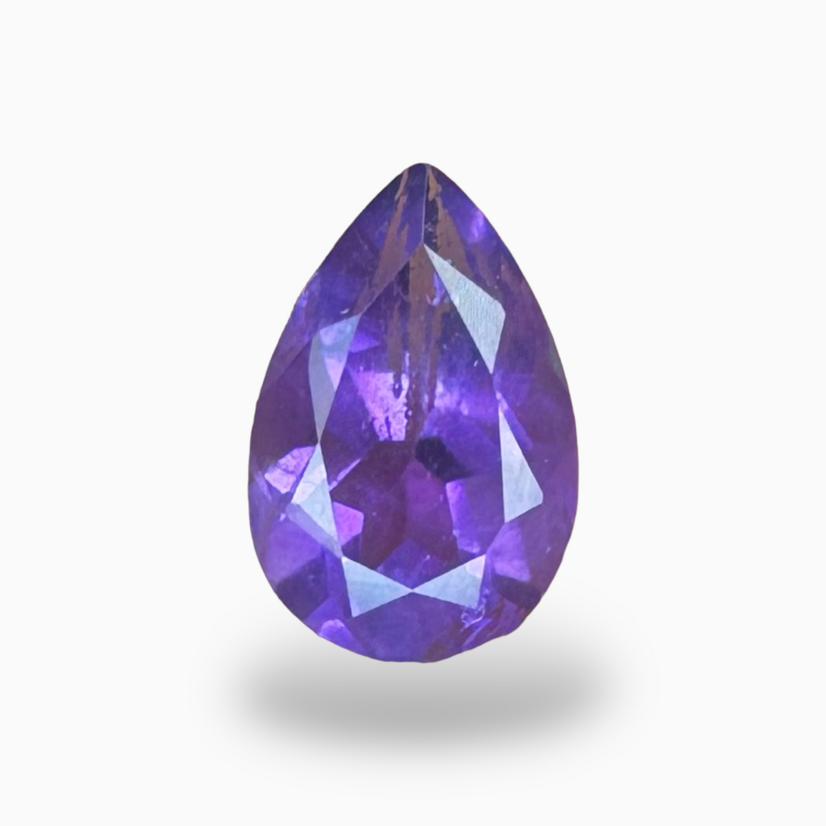 Natural Purple Amethyst Stone 1.23 Carats Pear Shape Cut 9X6mm