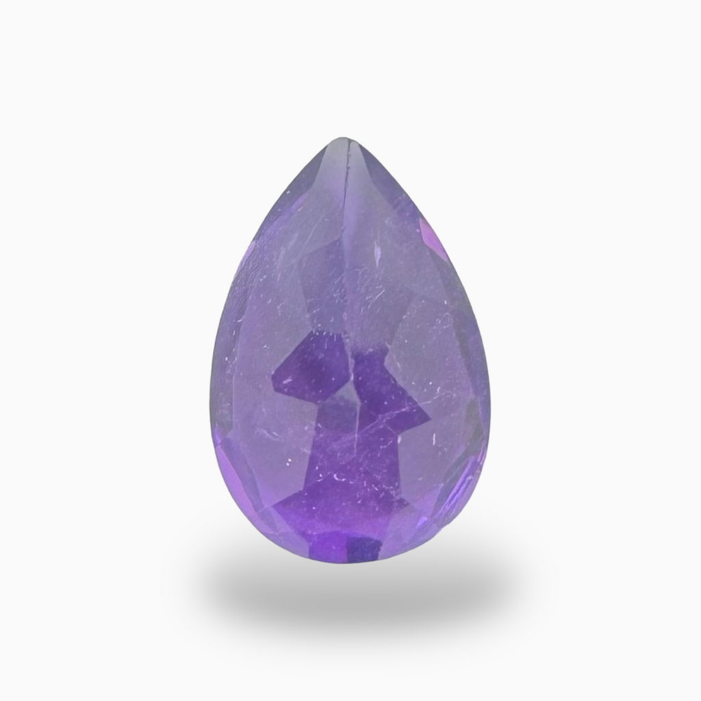 Natural Purple Amethyst Stone 1.23 Carats Pear Shape Cut 9X6mm